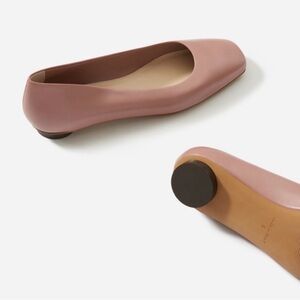 Everlane Mauve Pink Leather Ballet Flats